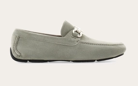 Wide Path School Style Parigi in Ash gray suede
