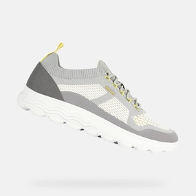 Dynamic Traction Outsoles Zero drop Geox Men's U Spherica Sneaker Grey/ White
