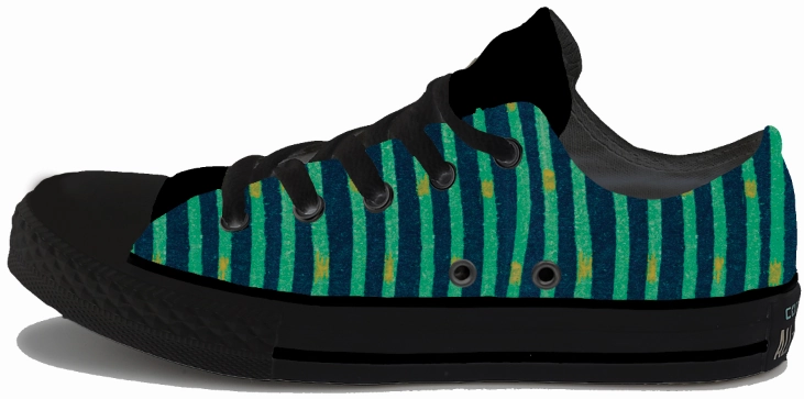 Modern Baggins Original Low Top Green Navy Stripe