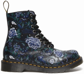 Freelancer Wide fit Dr Martens Womens 1460 Pascal Mystic Floral Black Backhand