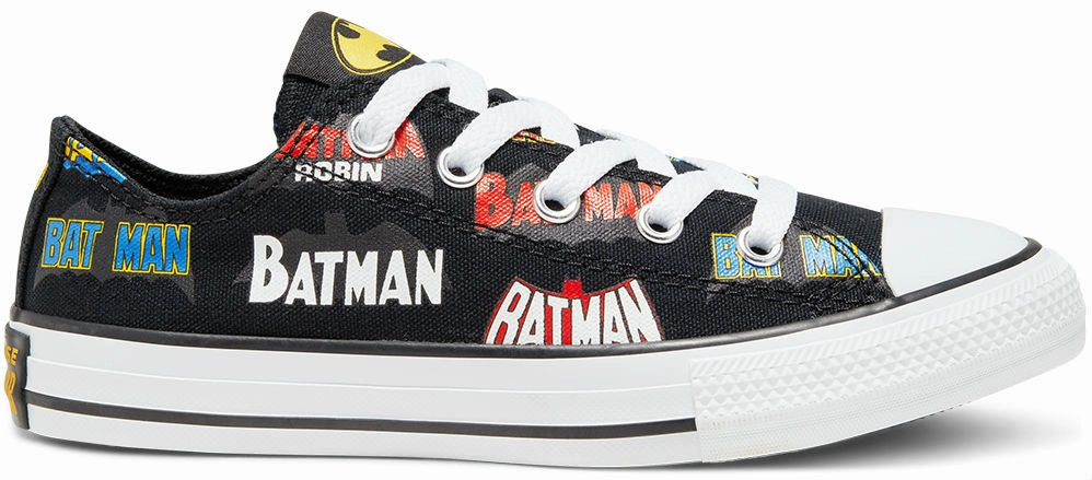 Formal kids' outfits Converse Chuck Taylor All Star Kids Batman Text Low Top Black/Multi