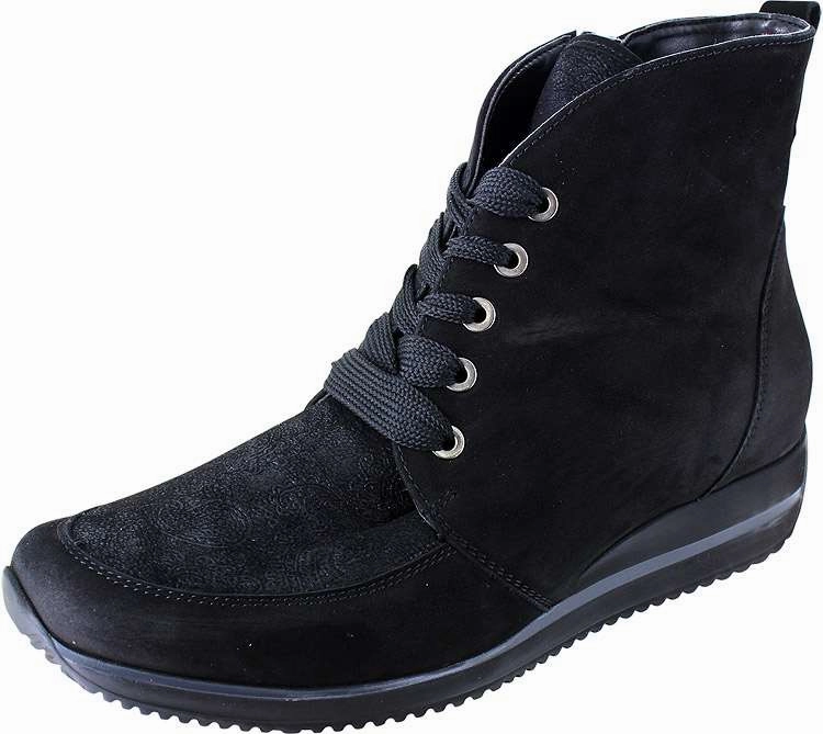Elastic Gusset Fashionable Choice Waldlaufer Women's Mercy Himona Boot Black Nubuck Stretch