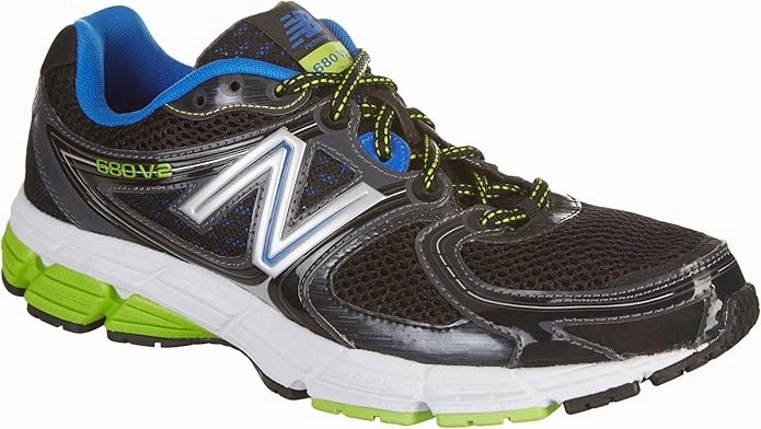 New Balance Men's 680v2 Black/Blue Compression Molded Outsole Thickened Midsole