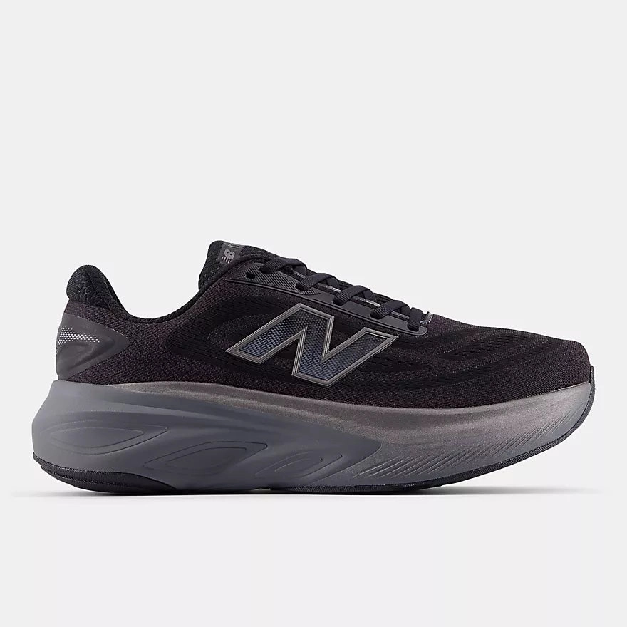 Multi Layer Insole New Balance Men's Fresh Foam X More v6 Sneaker Black with Castlerock and Black Metallic