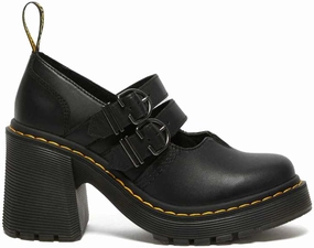 Classic Loafers Easy to Wear Dr. Martens Eviee Sendal Leather Heeled Mary Jane