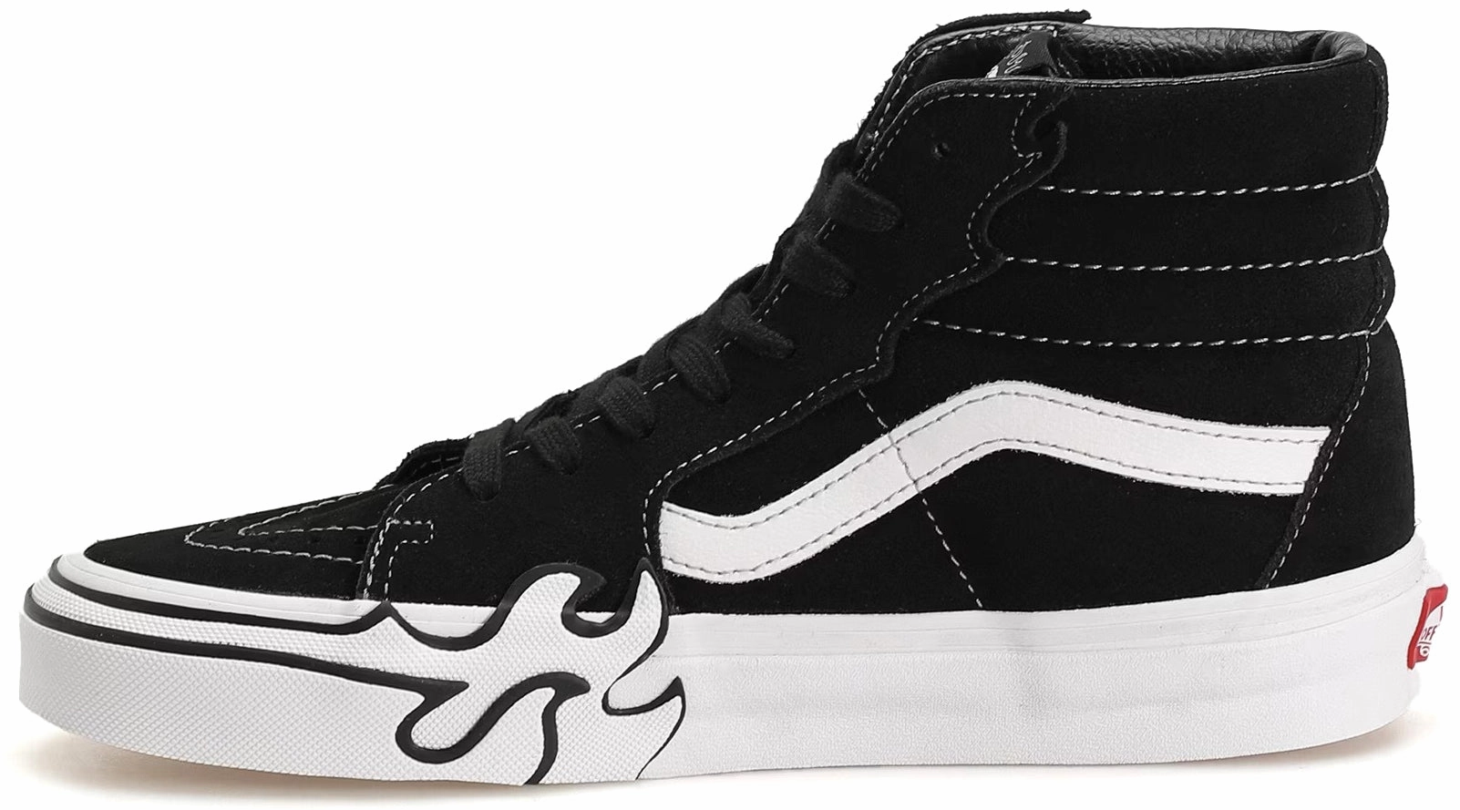 Shine Tone waterproof Vans Sk8-Hi Flame Black