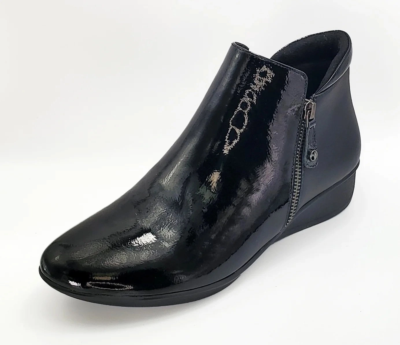 Revere Women's Damascus Bootie Black Patent Quality Design