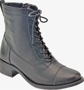 Scholar Rubber Sole David Tate Women's Explorer Lace-Up Boot Black