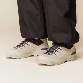 Shock Absorbing Boots Peak Protection Salomon - X-ALP Mid Gore-Tex - Almond Milk / Catawba Grape / Turbulence