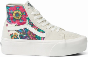 Rich Glow Gym Quick Vans Sk8-Hi Tapered Stackform Paisley Bloom Turtledove