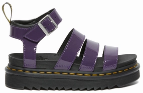 Outing Fit Standing Comfort Dr. Martens Women's Blaire Black Currant Patent Lamper