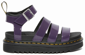 Outing Fit Standing Comfort Dr. Martens Women's Blaire Black Currant Patent Lamper