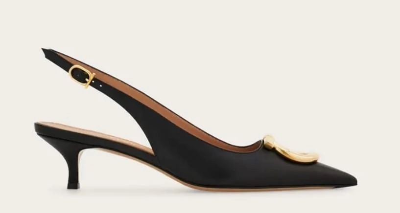 Sara Maxi Gancini slingback pump Fire Red