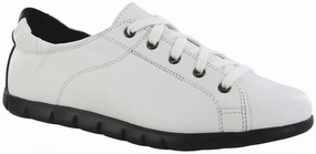 SAS Women's Solstice II Lace Up Flat Chalk/ Shadow orthopedic TPU Stability Cage