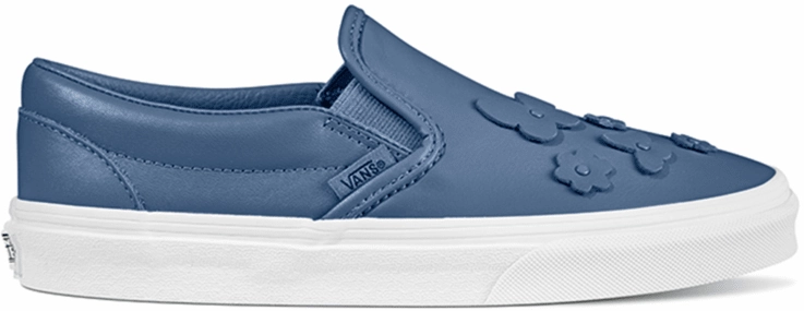 Dry Base Vans Classic Slip-On Meadow Applique Moonlight Blue/True White