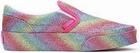Dad Style Vans Kids Classic Slip-On Glitter Rainglow Rainbow