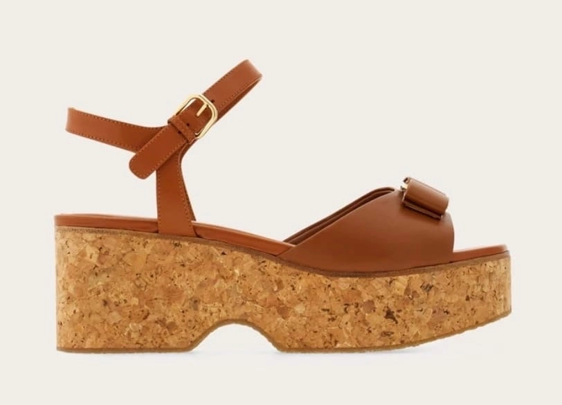 Selna Iconic bow wedge sandal Padded collar