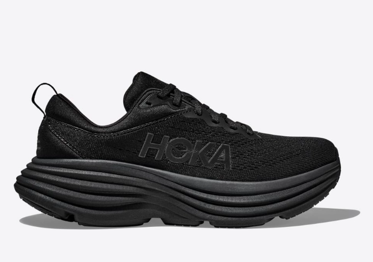 Gym Approved Hoka One One Men's Bondi 8 Sneakers Black