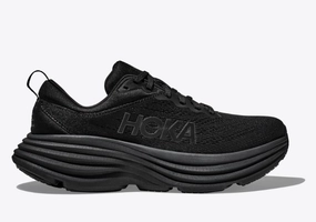 Textured Grip Pattern Hoka One One Men's Bondi 8 Sneakers Black