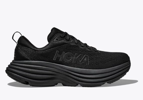 Textured Grip Pattern Hoka One One Men's Bondi 8 Sneakers Black