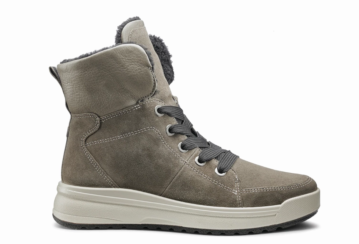 Lightweight Design Biking Trip Ara Women's Albany Hydrophobic Lace-Up Zip Boot Grey Suede