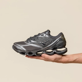 Secure Mizuno - Wave Prophecy LS - Black Sand / Black / Metallic Grey