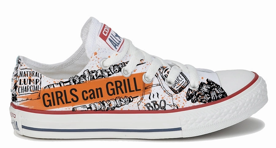 Street Ball Baggins Original Low Top Girls Can Grill White