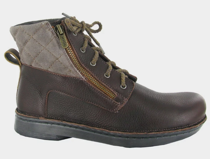 Cushioned Insole Stain Resistant Naot Women's Castera  Soft Brown Lthr/Taupe Gray Suede/Saddle Brown Lthr