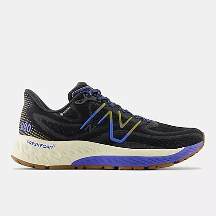 New Balance Women's Fresh Foam X 880v13 Gore-Tex Black With Marine Blue Narrow Fit Modern Touch