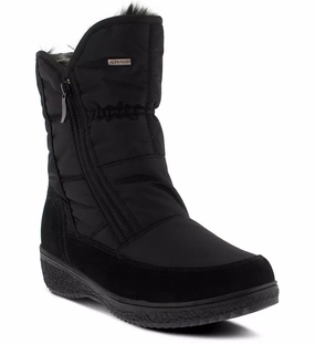 Spring Step Flexus Women's Ernestina Waterproof Winter Boots Black Steel Guard Shock Absorbing