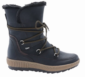 Olive Tone Spring Step Women's Relife Romera Boot Black