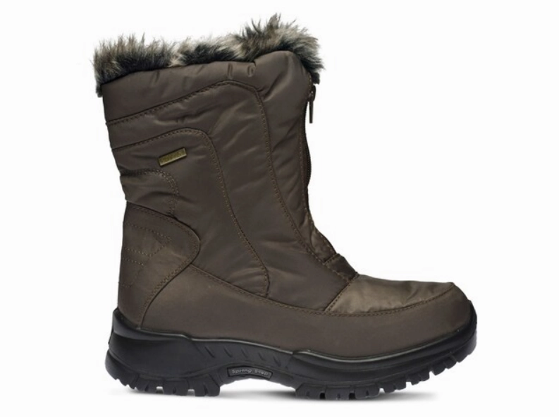 Sleek Shape Cushioned Insole Spring Step Women's Zigzag Boot Brown