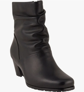 David Tate Women's Kona Leather Bootie Black Shock   Absorbing Midsole Fashionable Look