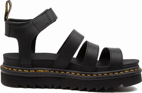 Dr Martens Womens Blaire Hydro Sandal Black Resort Mood Chic Casual Footwear