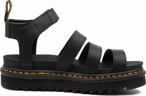 Dr Martens Womens Blaire Hydro Sandal Black Resort Mood Chic Casual Footwear