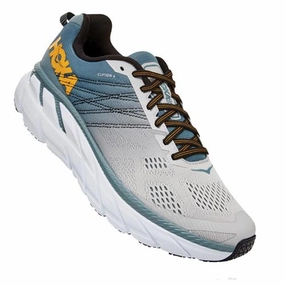 Hoka One One Men's Clifton 6 Sneaker Lead, Luna Rock High Cushion Ergonomic Toe Box
