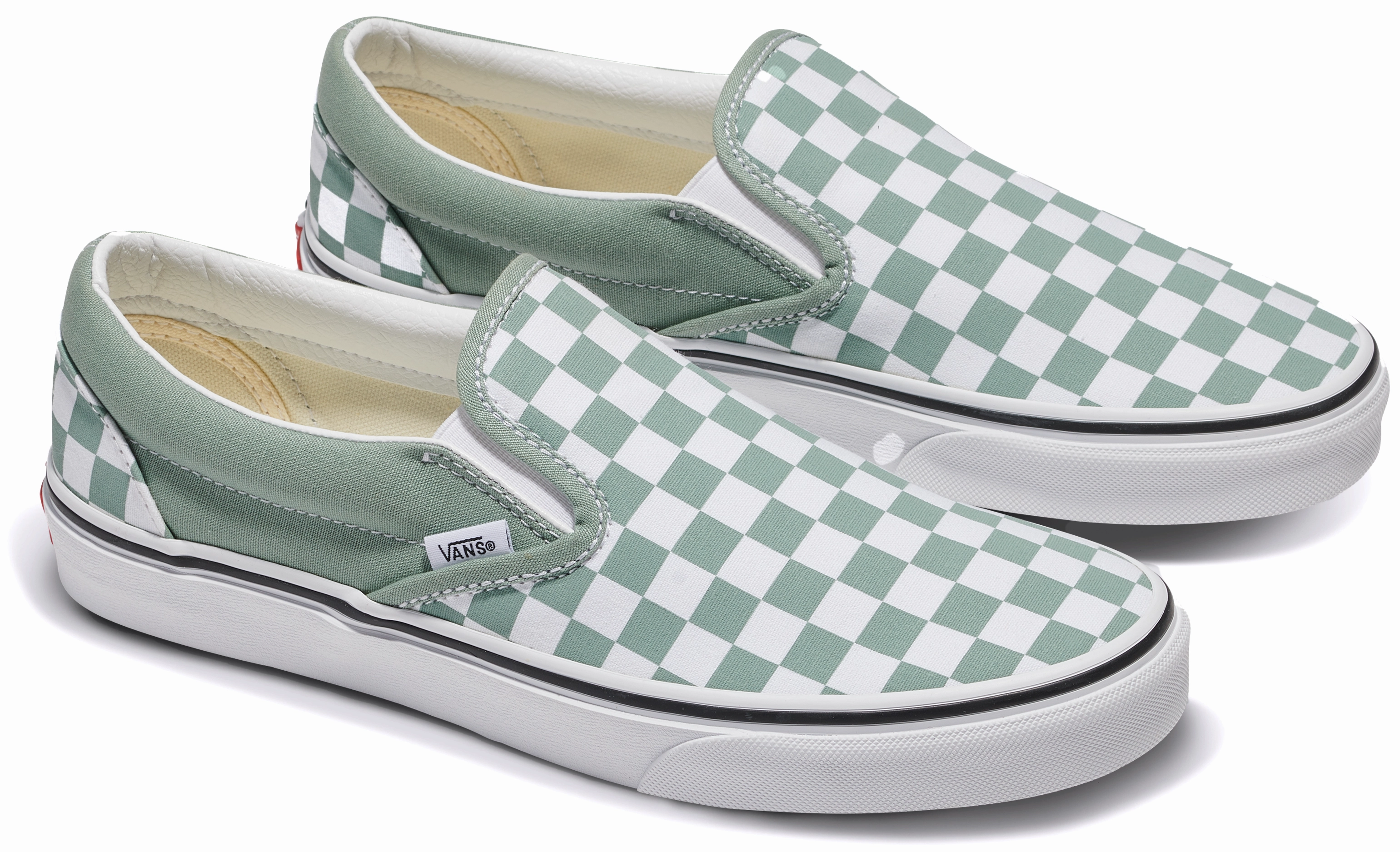Vans Classic Slip-On Checkerboard Iceberg Green Padded