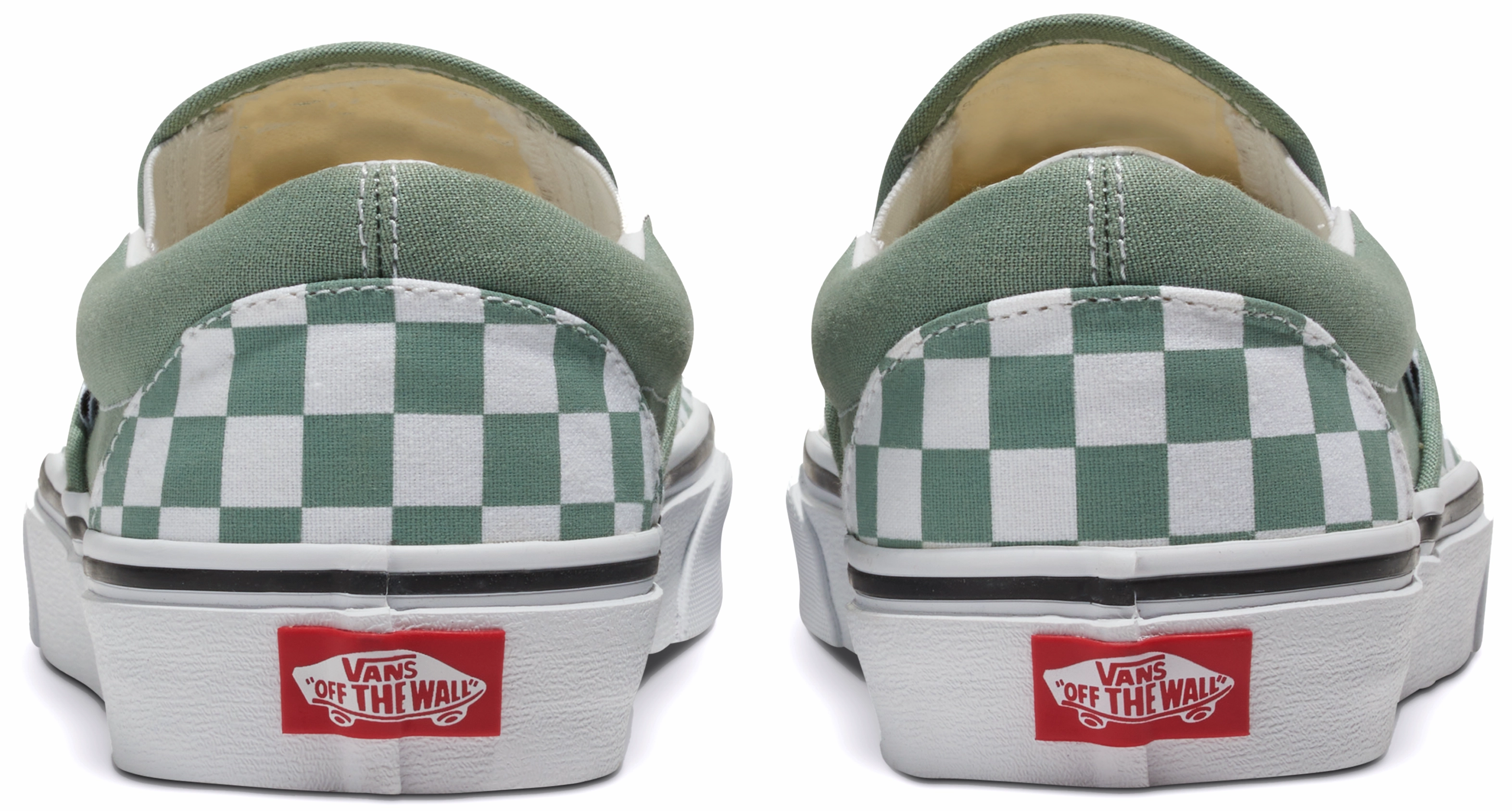 Swim Ready Year Trust Vans Classic Slip-On Checkerboard Iceberg Green