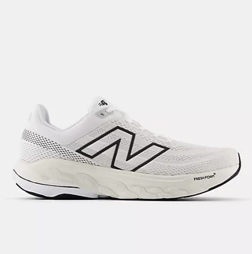 Comfort Grip Comfortable Arch New Balance Women's Fresh Foam X 860v14 White with Sea Salt and Black