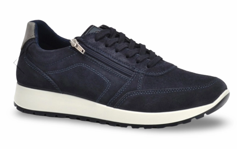 Ara Men's Matteo Sneaker Navy Suede Sweat Resistant Lining Running Trails