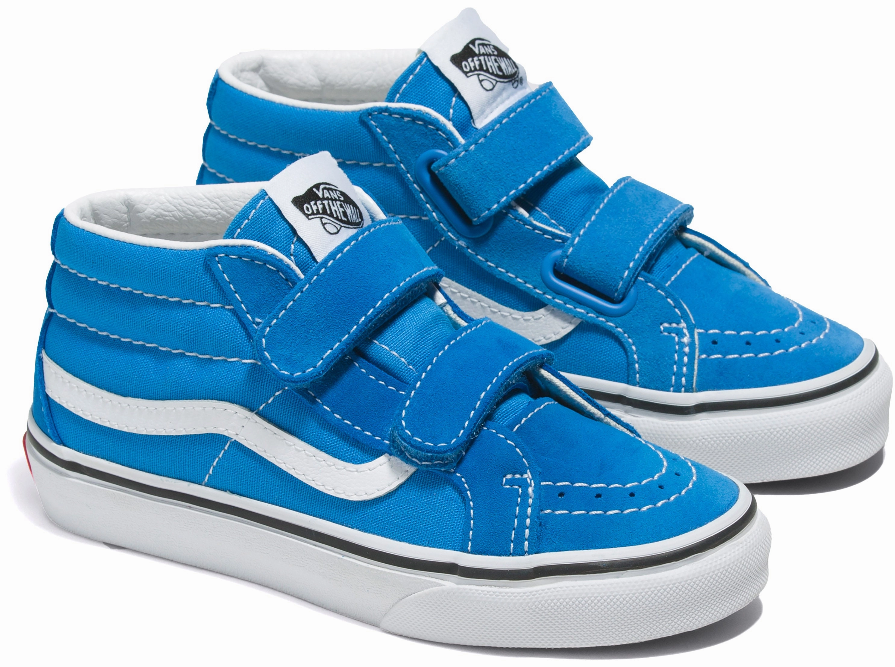 Vans Kids Sk8-Mid Reissue V Brilliant Blue Basketball - inspired kids' shoes Winter kids' wear