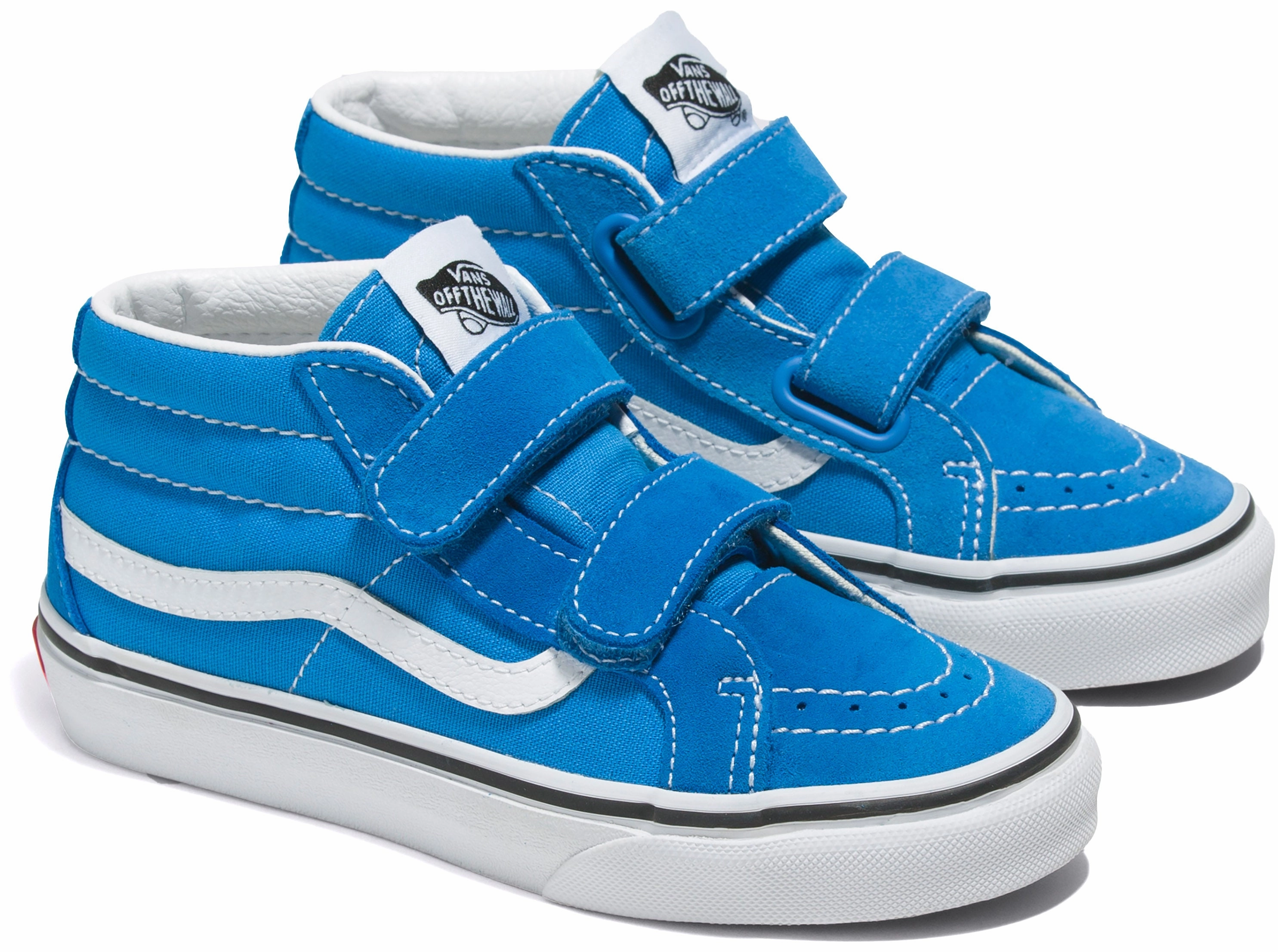 Vans Kids Sk8-Mid Reissue V Brilliant Blue Basketball - inspired kids' shoes Winter kids' wear