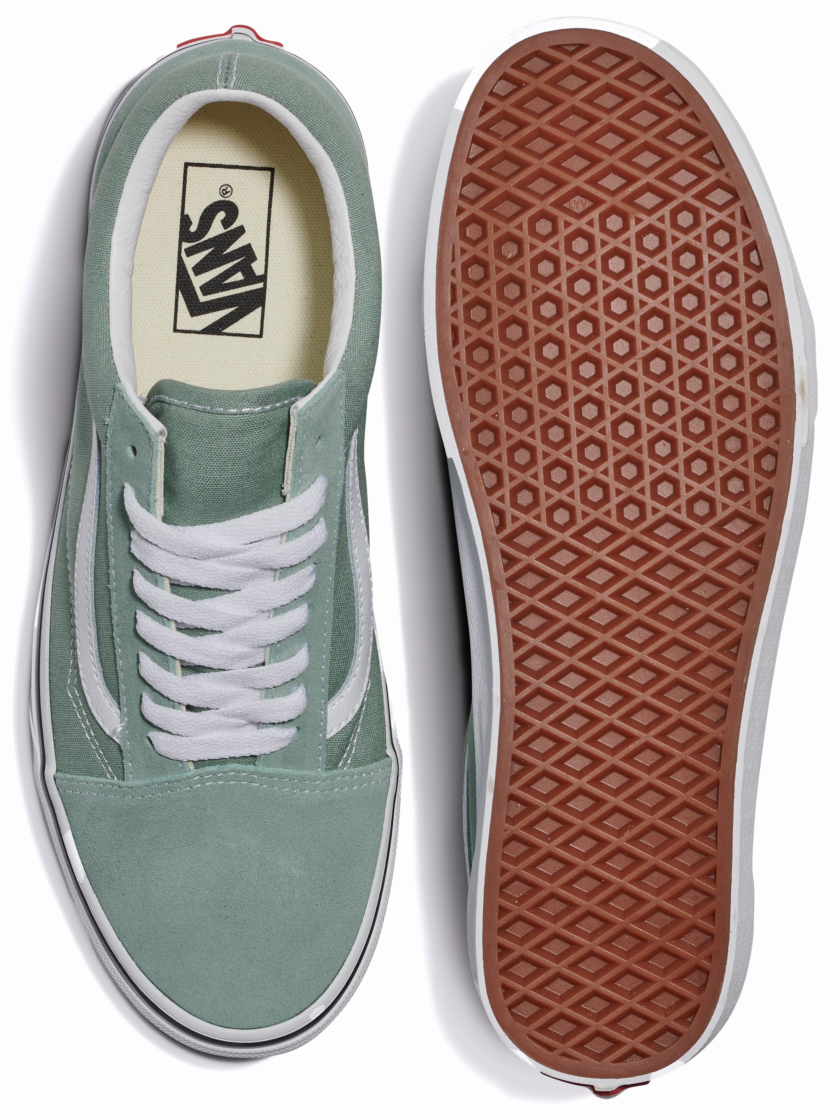 Deep Grip Gold Tone Vans Old Skool Iceberg Green