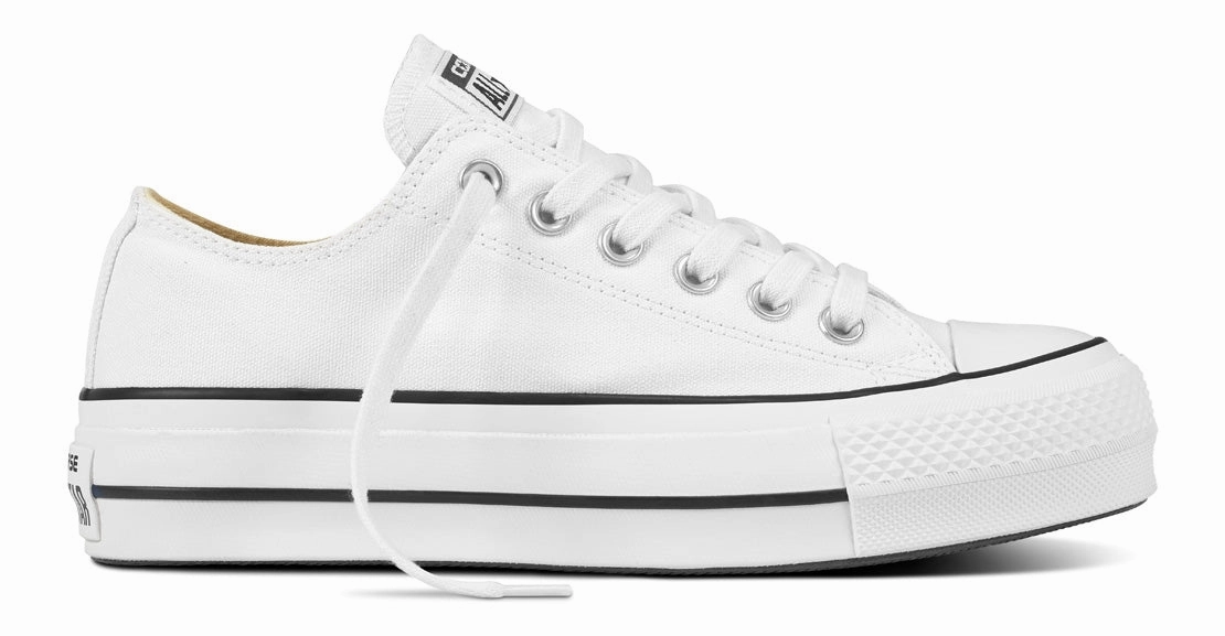 Leather Upper Converse Chuck Taylor All Star Lift Women's Low Top White/Black/White