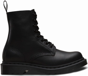 Dr Martens Womens 1460 Pascal Virginia Black Monochrome Premium Leather