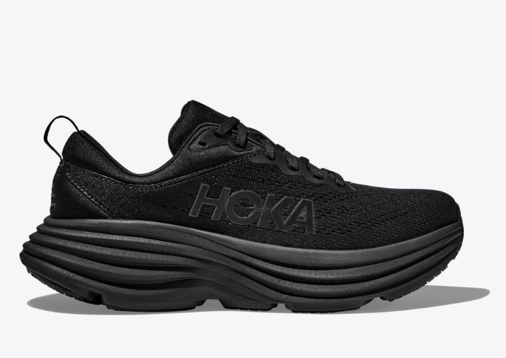 Anti Odor Hoka One One Women's Bondi 8 Sneaker Black/Black