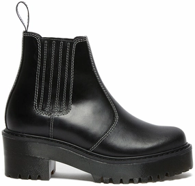 Wrinkle Resistant Buckle Shine Dr Martens Womens Leather Hi Top Rometty Cs Black Atlas