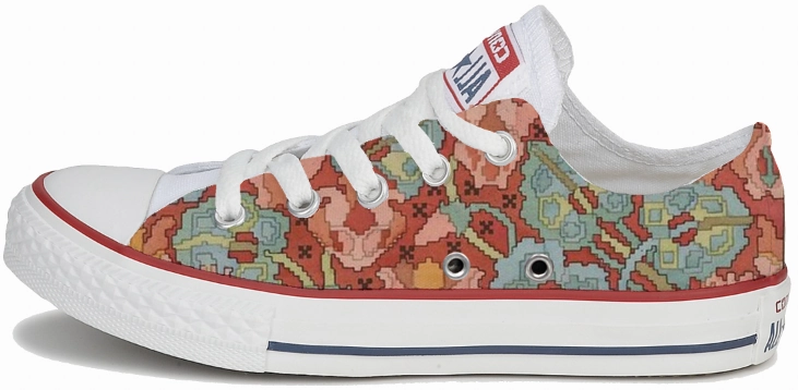 The Baggins Original Low Tops Art Nouveau Cyclamen Bounce Edge Viral Pop