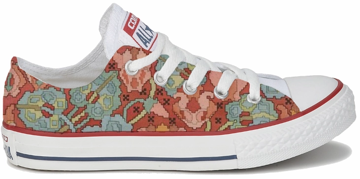 The Baggins Original Low Tops Art Nouveau Cyclamen Indoor Wind Chill