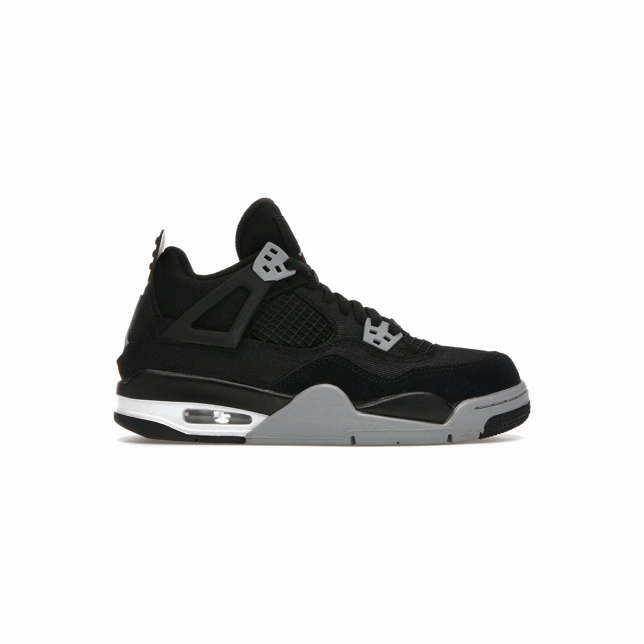 Air Flow Ventilated Sides Jordan 4 Retro Black Canvas (GS)